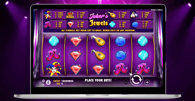 Joker's Jewels gameplay &mdash; rodillos 5x3 con joker cl&aacute;sico y solo 5 l&iacute;neas de pago Pin Up Chile